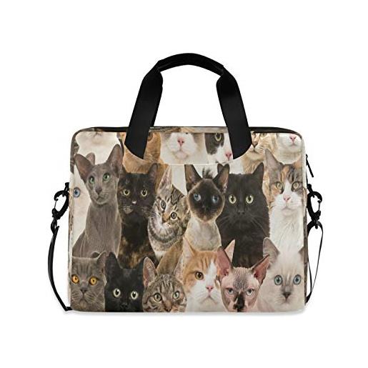 TropicalLife oowow borsa del computer portatile per le donne uomini carino gatto animale leggero valigetta 14 15.6 16 pollice laptop sleeve caso del manicotto del computer borsa a tracolla