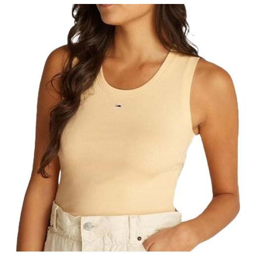 Tommy Hilfiger canotta giallo donna essential bds, giallo, m