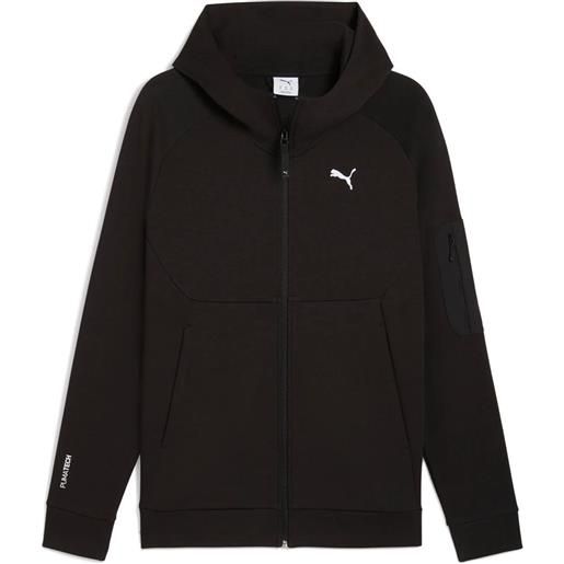 Puma felpa Pumatech full zip black da uomo