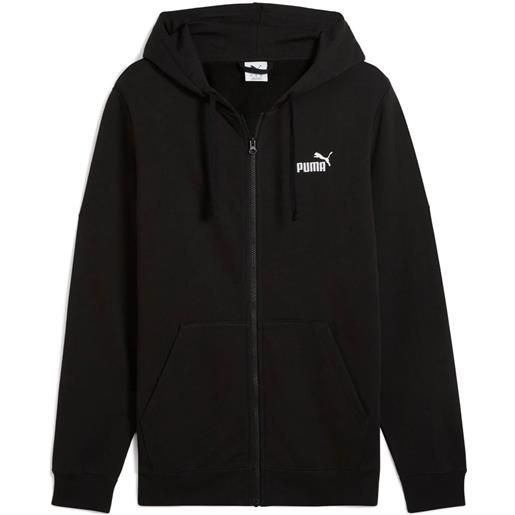 Puma felpa essential logo n. 1 full-zip black da uomo