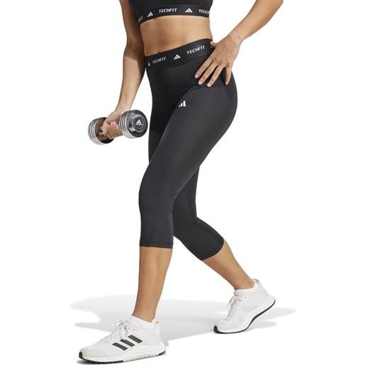 Adidas leggings techfit capri black da donna