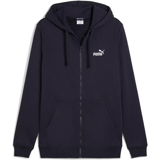 Puma felpa full zip ess n. 1 logo blu da uomo