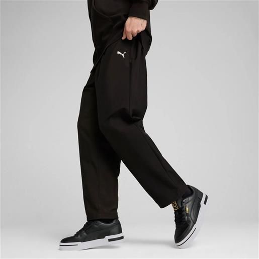 Puma pantaloni wardrobe ess relaxed neri da uomo