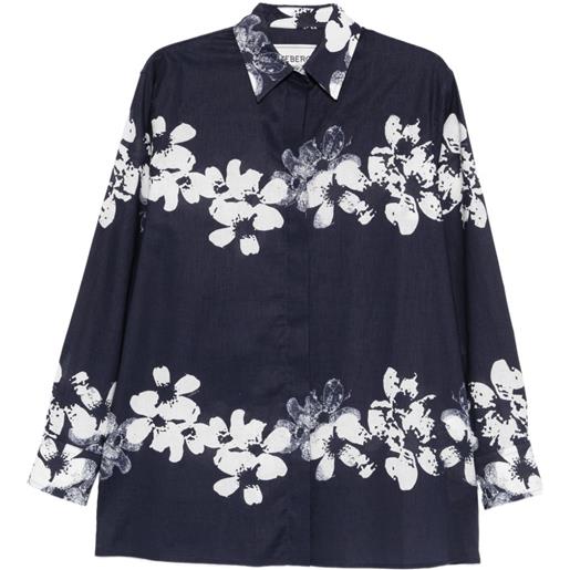 Iceberg camicia a fiori - blu