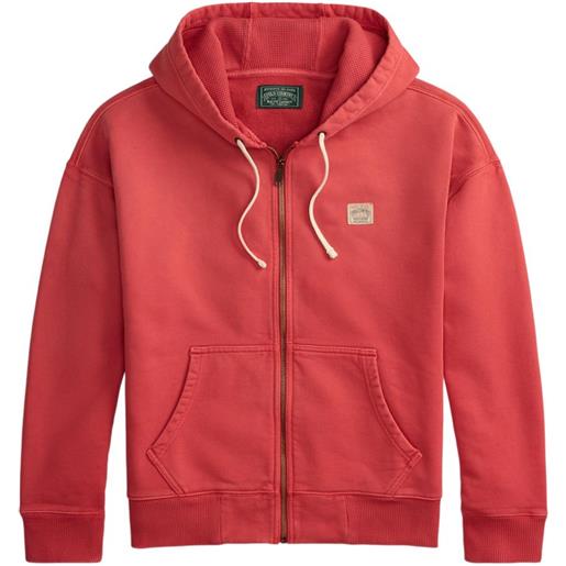 Polo Ralph Lauren felpa con logo e cappuccio - rosso
