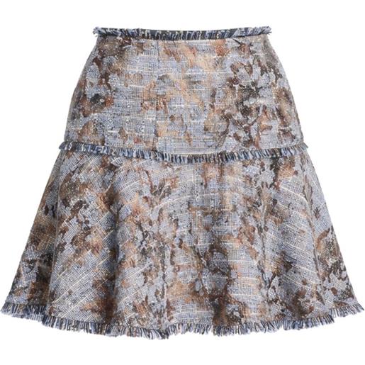 Cinq A Sept minigonna con stampa - blu