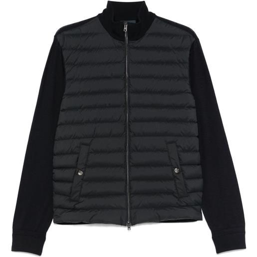 Herno cardigan con zip - blu