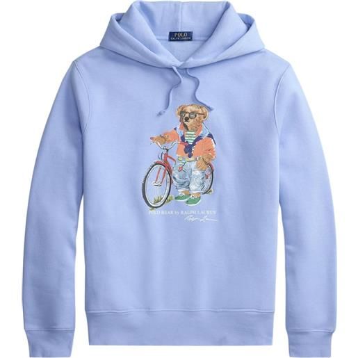 Polo Ralph Lauren felpa polo bear con cappuccio - blu