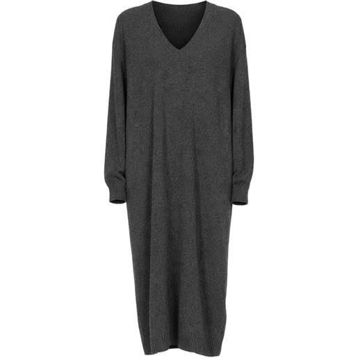 The Row abito lungo con scollo a v - grigio