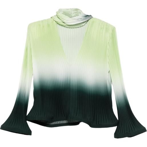 Rowen Rose blusa plissettata - verde