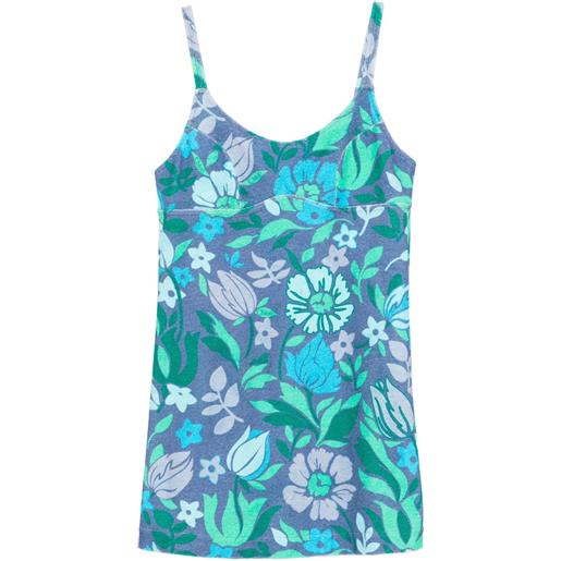 Chloé abito corto in jersey di cotone - blu