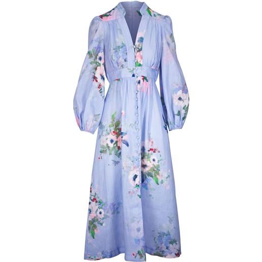 ZIMMERMANN abito midi everly - blu