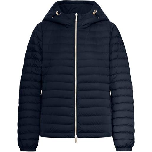 Moorer giacca trapuntata con cappuccio - blu