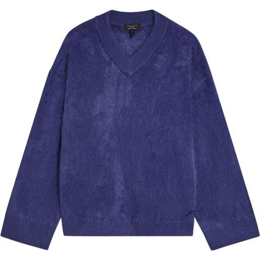rag & bone maglione con scollo a v - blu