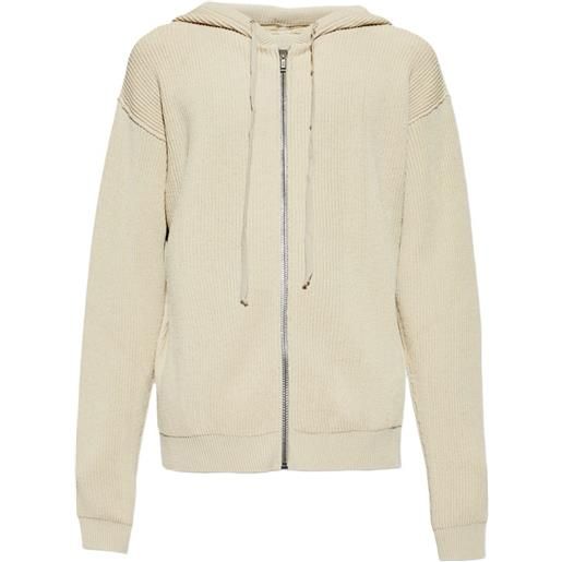 Rick Owens felpa con cappuccio e zip - toni neutri