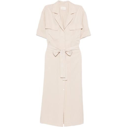 Gant chemisier midi con cintura - toni neutri