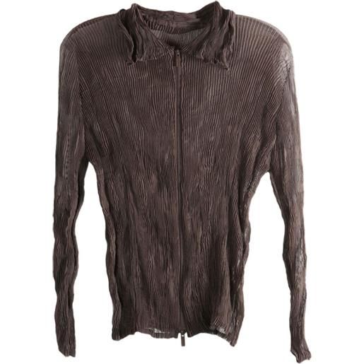 Issey Miyake top plissettato - marrone