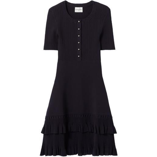 Claudie Pierlot abito corto con ruches - blu