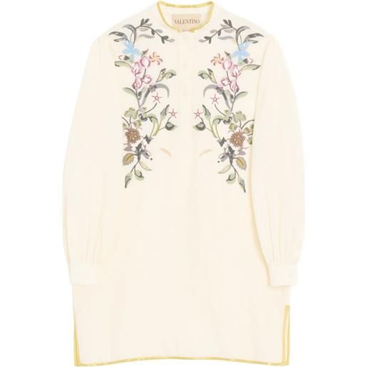 Valentino Garavani abito corto a fiori - toni neutri