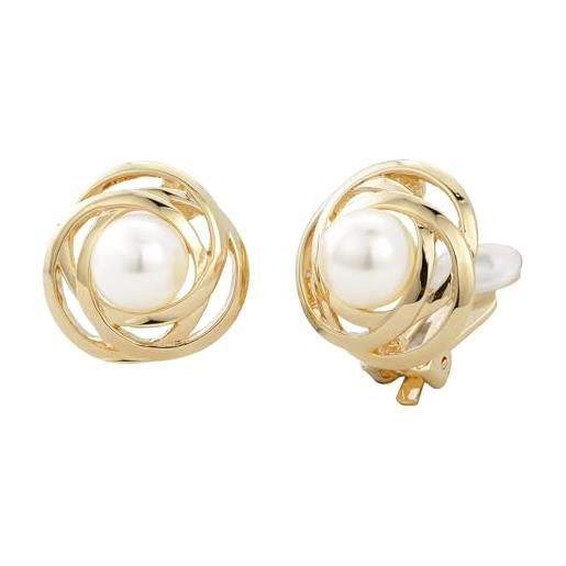 Traveller Orecchini a Clip - Da Donna - Placcati in oro 22 carati