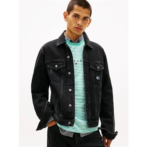 Tommy Jeans giubbotto Tommy Jeans "traker flag" in jeans uomo