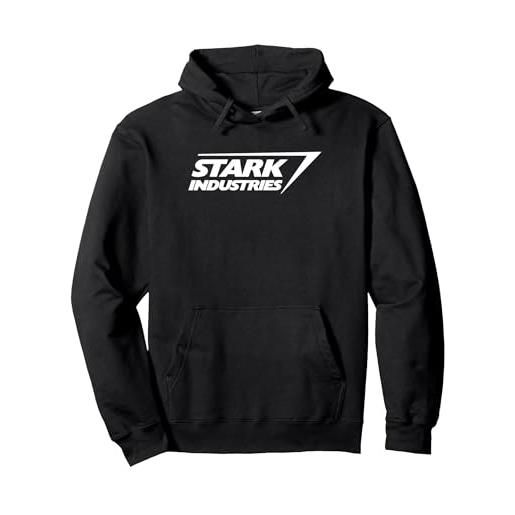 Marvel iron man stark industries logo felpa con cappuccio, unisex per adulti, viola, s