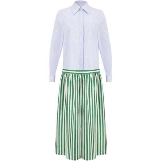 PAULA chemisier a righe - blu