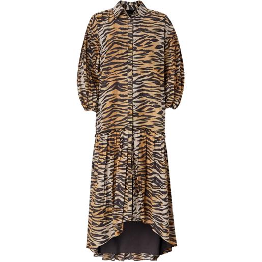 PINKO abito midi con stampa - toni neutri