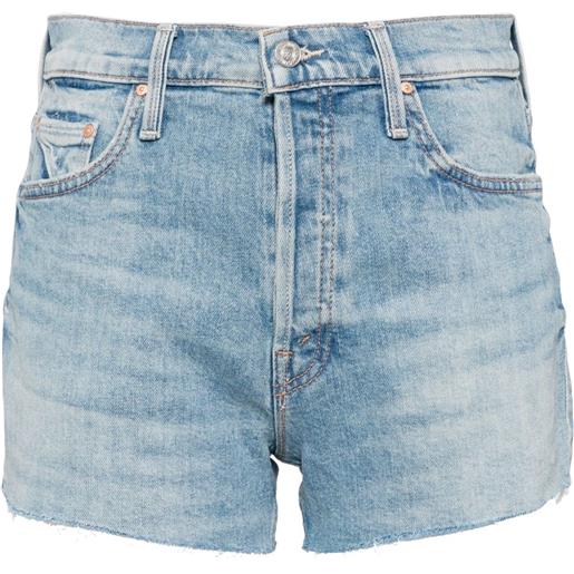 MOTHER shorts denim tomcat kick - blu