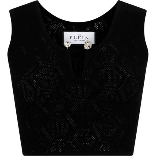 Philipp Plein canotta con monogramma - nero