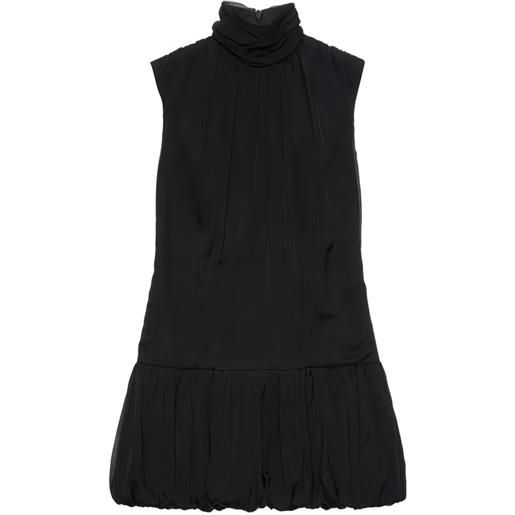 MSGM abito corto con collo a imbuto - nero