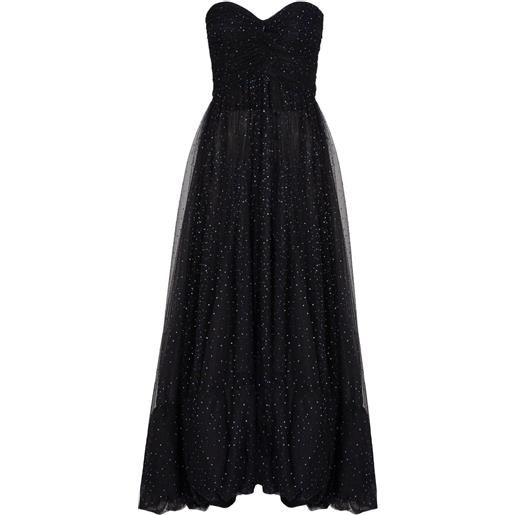 Giorgio Armani abito senza spalline con paillettes - nero