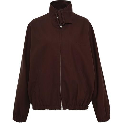 Courrèges bomber con zip - marrone