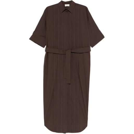 P.A.R.O.S.H. abito midi con cintura - marrone