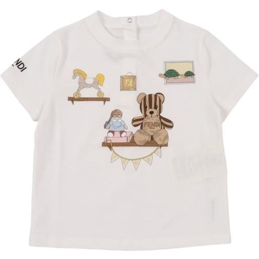 Fendi Kids camicia con stampa - bianco