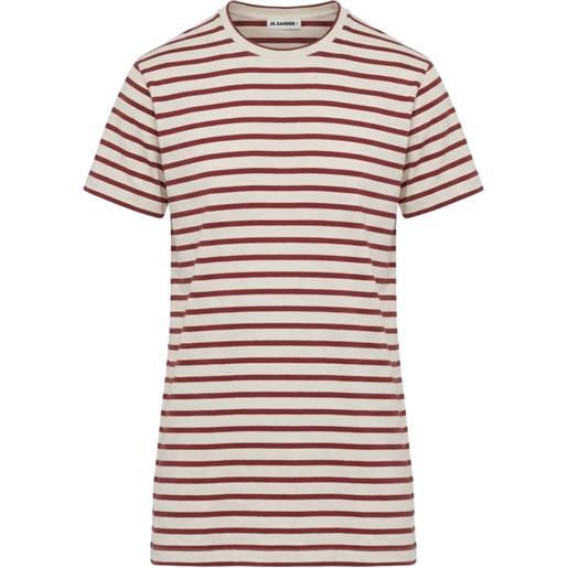 JIL SANDER+ abito corto a righe - toni neutri