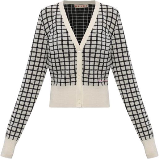 Marni cardigan con scollo a v - toni neutri