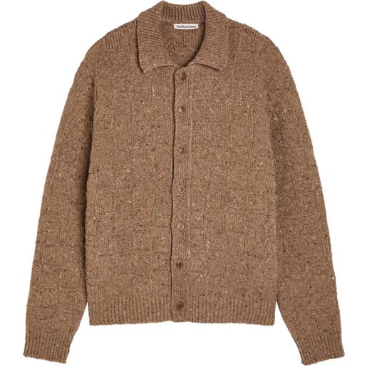 YMC cardigan a quadri - marrone