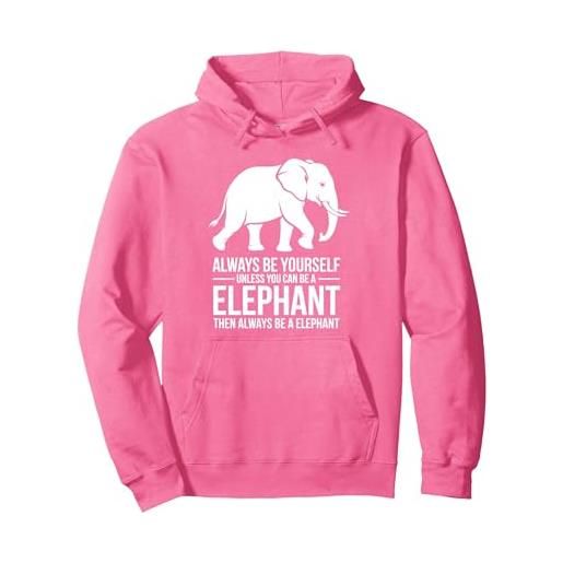 Funny Elephant Cool Elephants Design elefante divertente elefante felpa con cappuccio, unisex per adulti, bordeaux, xl