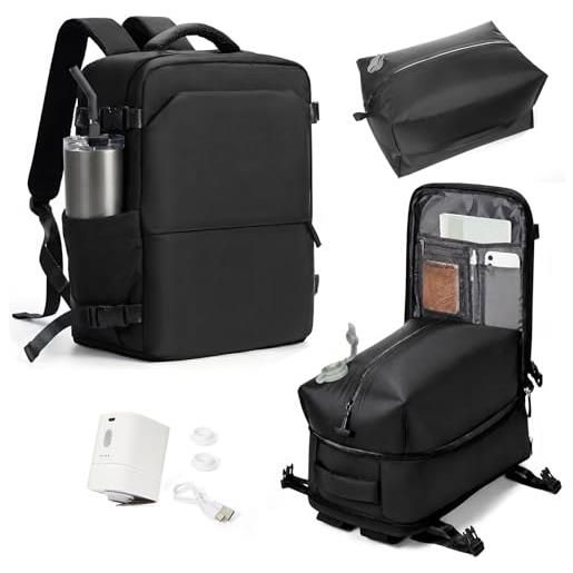 Zaino Da Viaggio Multifunzionale Con Porta USB, Impermeabile, Per PC Fino A 16", Bagaglio A Mano Aereo - Adatto Per Ryanair, Easyjet, Wizz Air - Uomo/Donna