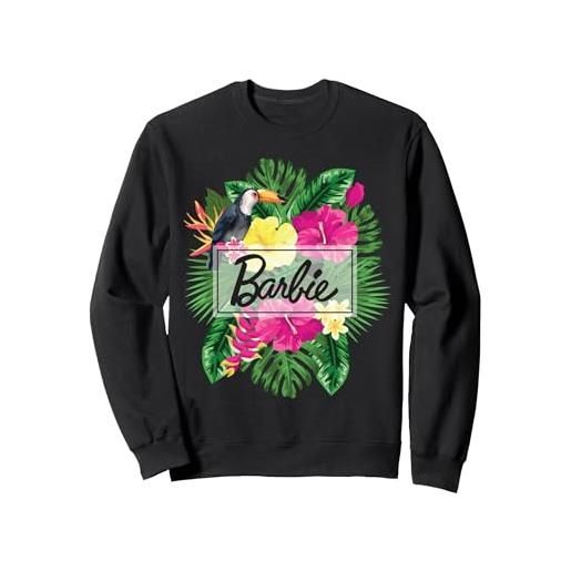 Barbie felpa Barbie da donna, ufficiale, tucano, multicolori felpa, unisex per adulti, grigio scuro, xxl