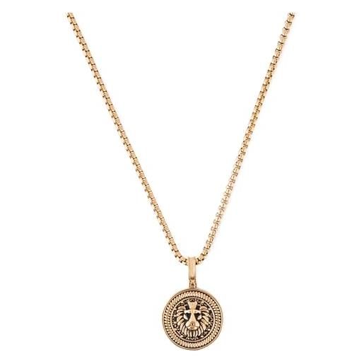ALEXANDER CASTLE Collana Scozzese Con Ciondolo Leone Rampante - Argento Sterling 925, Catena 46cm, Regalo In Cofanetto