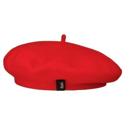 Borsalino wool berretto basco donna/uomo - made in italy berretto di lana basco inverno autunno-inverno, colore: rosso, taglia unica