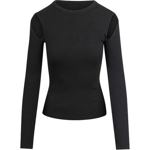 AGOLDE top a coste con dettaglio cut-out - grigio