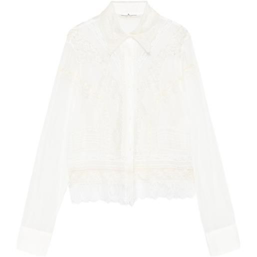 Ermanno Scervino camicia con ricamo - bianco
