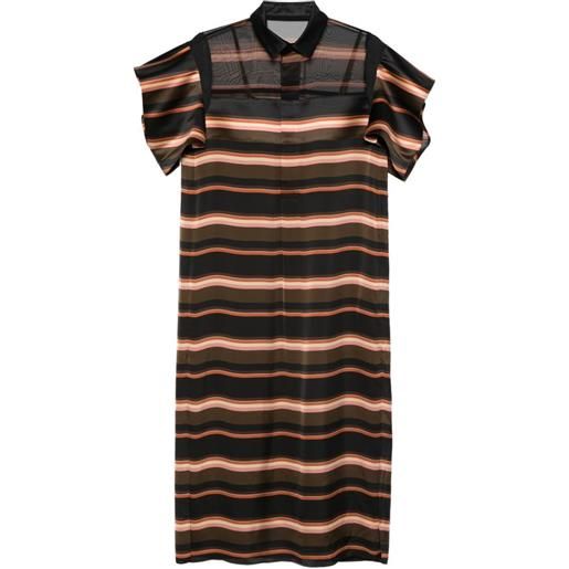 sacai abito a righe - nero