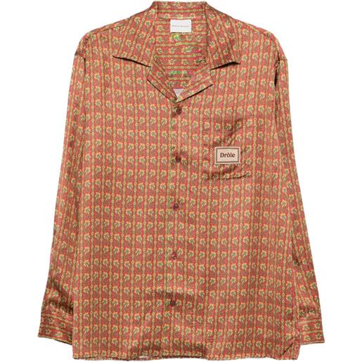 Drôle De Monsieur camicia con stampa paisley - rosso