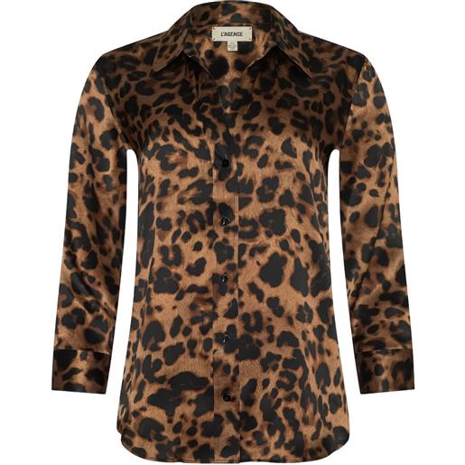 L'Agence blusa dani leopardata - marrone