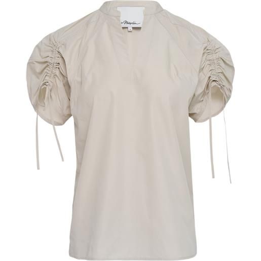 3.1 Phillip Lim top con scollo a v - toni neutri