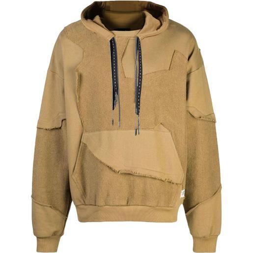 Mostly Heard Rarely Seen felpa cut me up con cappuccio - marrone